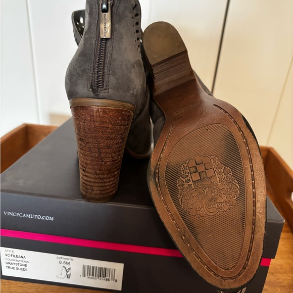Vince Camuto Gray Suede Ankle Boots - Picture 6 of 8